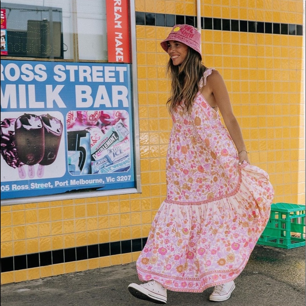 Arnhem Sophia MIdi Strappy Peony Dress - Picture 3 of 16